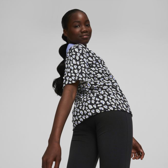 Noir-aop Puma Canada Classics '90s Prep Polo Shirt Grands Enfants