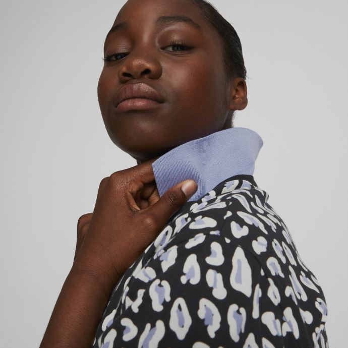 Noir-aop Puma Canada Classics '90s Prep Polo Shirt Grands Enfants
