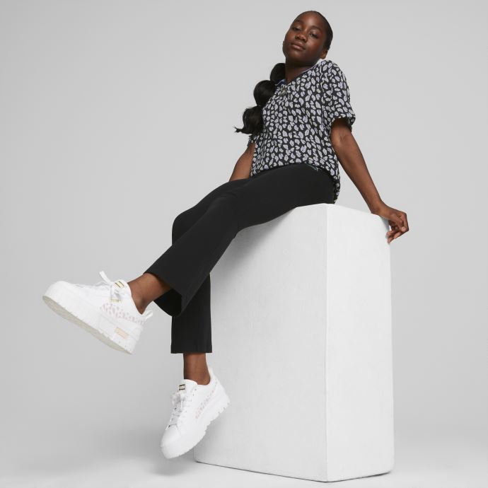 Noir-aop Puma Canada Classics '90s Prep Polo Shirt Grands Enfants
