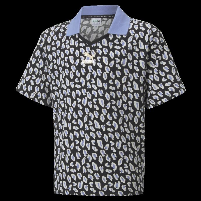 Noir-aop Puma Canada Classics '90s Prep Polo Shirt Grands Enfants
