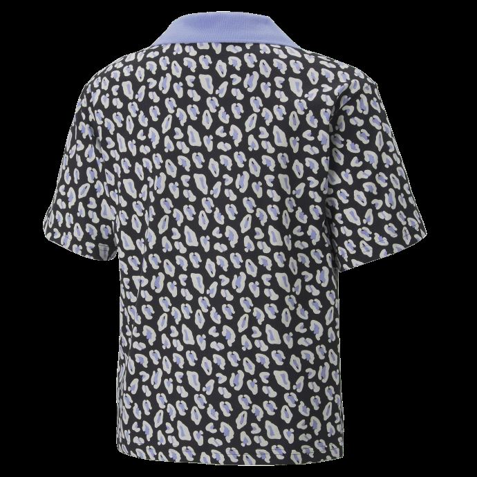 Noir-aop Puma Canada Classics '90s Prep Polo Shirt Grands Enfants
