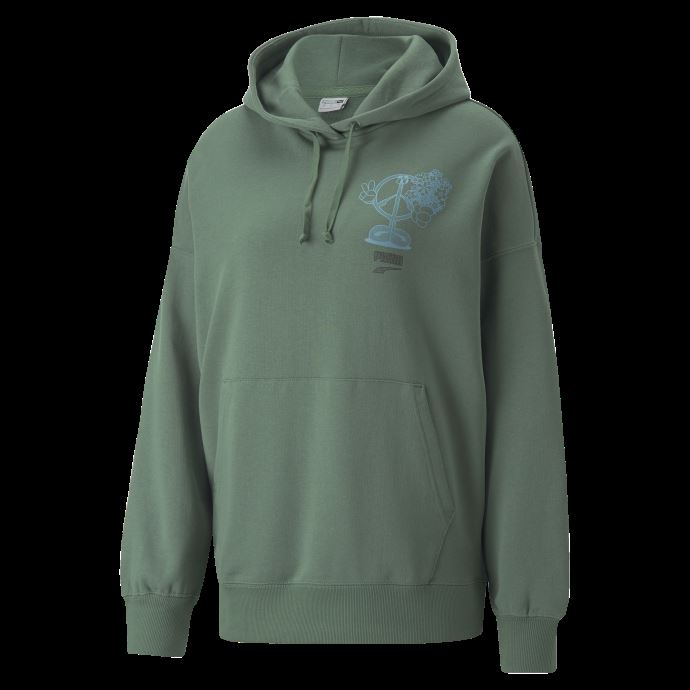 Sweat à Capuche Surdimensionné Centre-ville Puma Canada Deep Forest Pour Femmes
