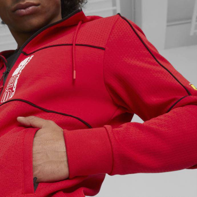 Puma Canada Scuderia Ferrari Race Slim Fit Veste à Capuche Hommes Rosso Corsa
