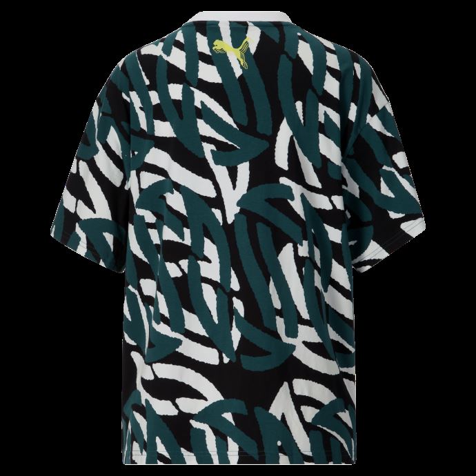 T-shirt De Basketball Puma Canada Stewie Imprimé Pour Femme Vert Universitaire