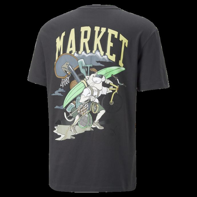 Puma Canada X Market T-shirt Graphique Hommes Phantom Noir