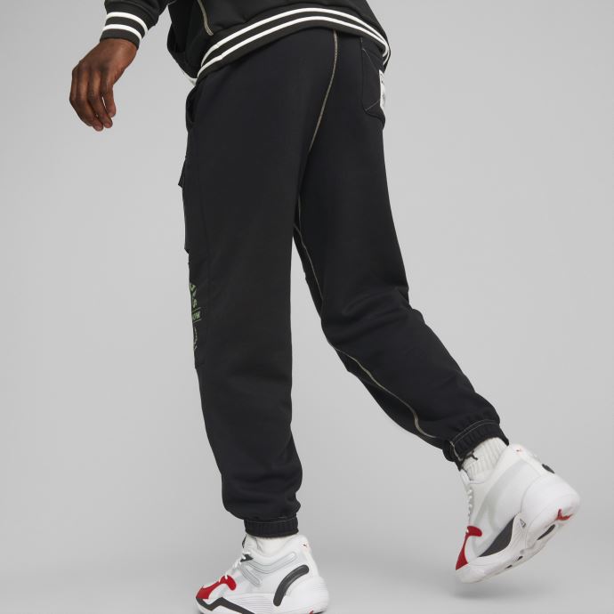 Pantalon De Survêtement De Basketball Puma Canada X Black Fives Pour Homme Noir
