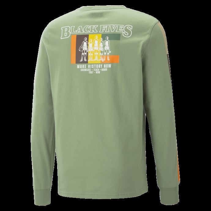 Puma Canada X Black Fives Sweat-shirt De Basket-ball à Manches Longues Hommes Vert Poussiéreux
