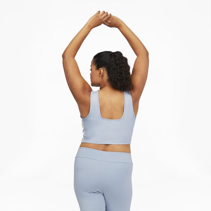 T7 Shiny Women's Crop Top Pl Blue Wash Puma Canada