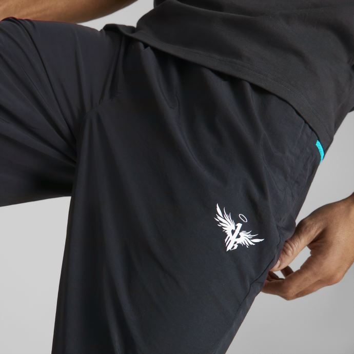 Pantalon De Basketball Puma Canada Melo Clyde Black-sunset Glow Pour Homme
