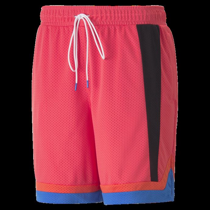 Puma Canada Hot Coral Melo One Stripe Short De Basketball Hommes
