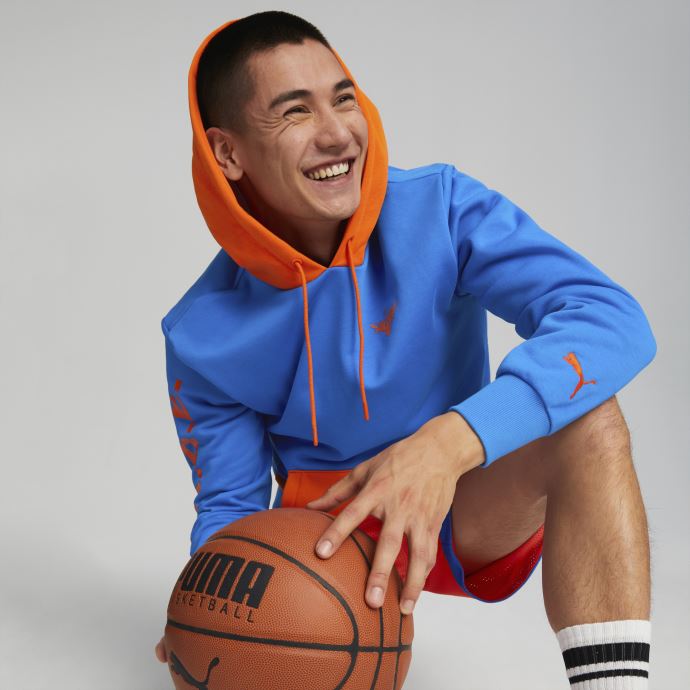 Puma Canada Melo Colorblock Basketball Hoodie Hommes Ultra Bleu
