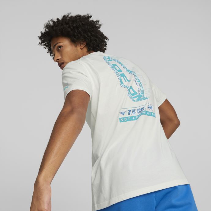 Puma Canada Melo Blanc Un D'un T-shirt De Basket-ball Hommes