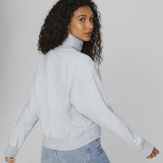 Puma Canada Team Sweat Polaire Décontracté Femme Gris Clair Chiné