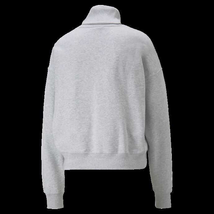 Puma Canada Team Sweat Polaire Décontracté Femme Gris Clair Chiné
