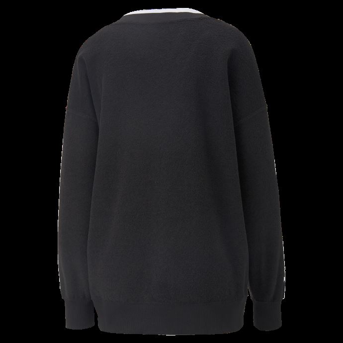 Sweat Puma Canada Team Polaire Col V Femme Noir