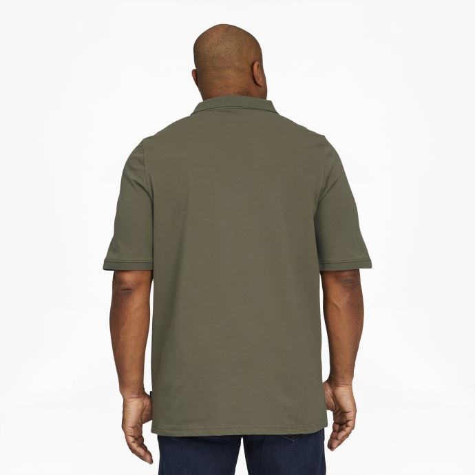 Polo Pique Puma Canada Essentials Homme Vert Foncé Moss-black Bt