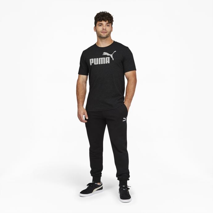 Puma Canada Essentials T-shirt Chiné Pour Hommes Black-harbor Mist
