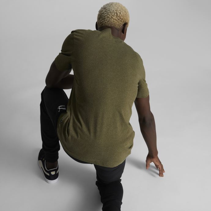 T-shirt Chiné Puma Canada Essentials Olive Profonde Pour Hommes
