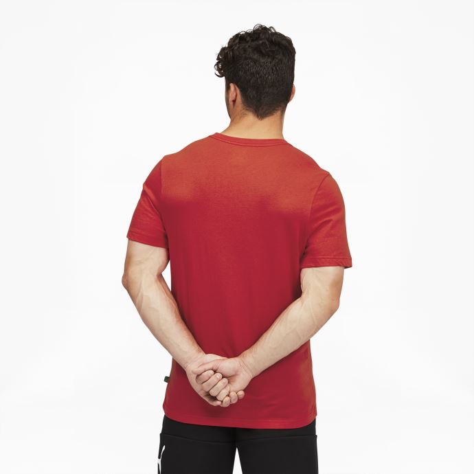Puma Canada Essentials T-shirt à Logo Pour Hommes Haut Risque Rouge