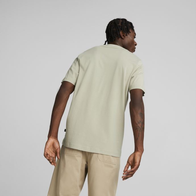 T-shirt Puma Canada Gris Caillou Essentials Logo Pour Hommes
