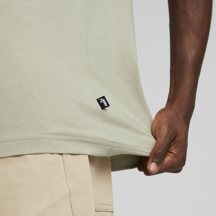 Puma Canada Essentials Logo T-shirt Pour Hommes Gris Caillou