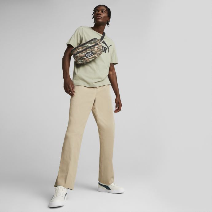 Puma Canada Essentials Logo T-shirt Pour Hommes Gris Caillou
