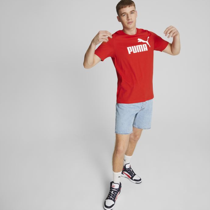 T-shirt Logo Essentials Rouge Brûlé Pour Hommes Puma Canada