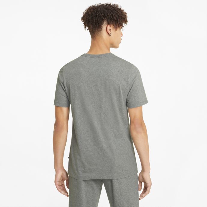 T-shirt à Logo Ess Pour Hommes Puma Canada Gris Moyen-gris Moyen-chat