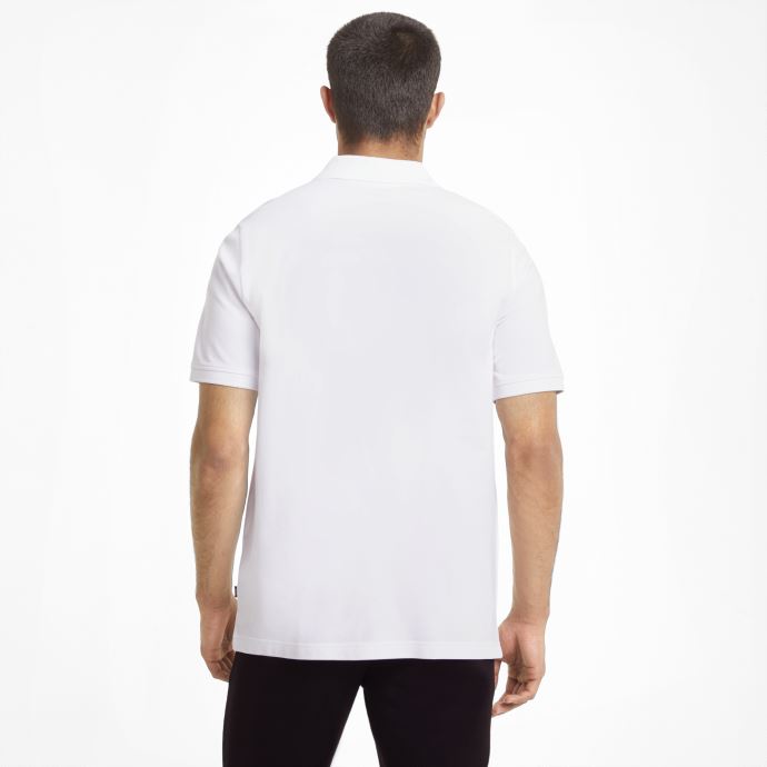Polo Puma Canada Essentials Piqué Blanc Pour Hommes