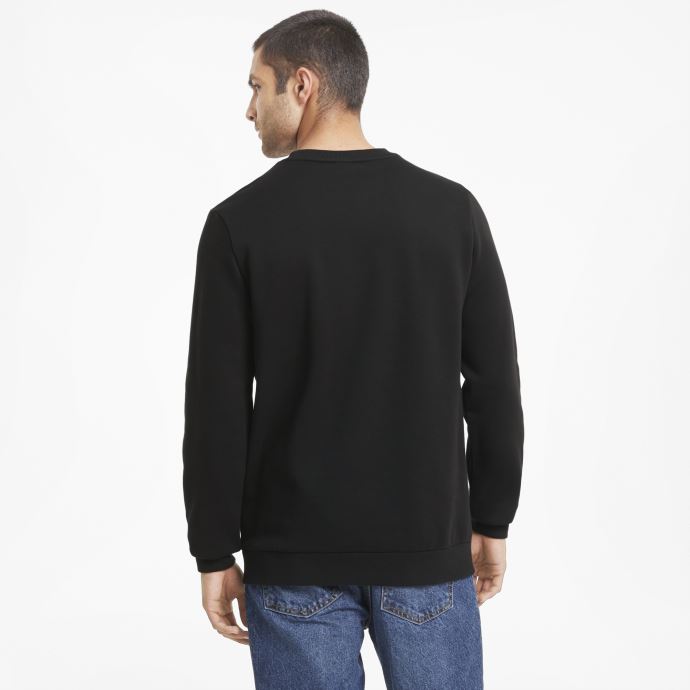 Pull Puma Canada Essentials Noir à Gros Logo Ras Du Cou Pour Hommes