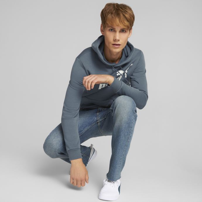 Soirée Ciel Puma Canada Essentials Sweat à Capuche Avec Gros Logo Pour Homme
