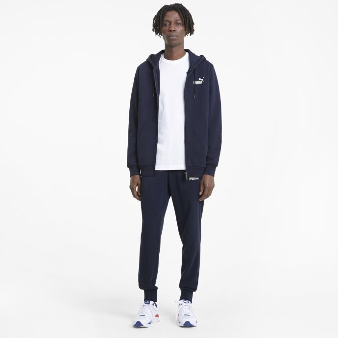 Peacoat Essentials Sweat à Capuche Zippé Avec Logo Pour Hommes Puma Canada
