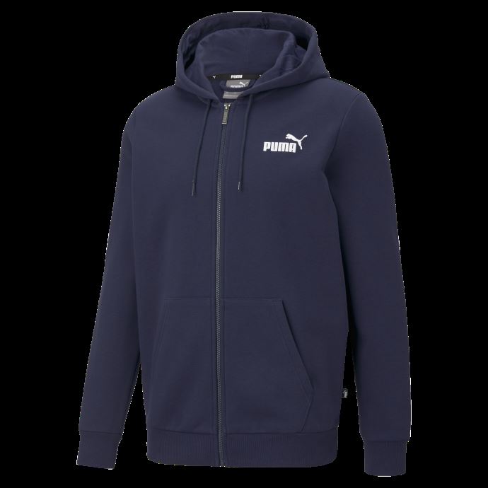 Peacoat Essentials Sweat à Capuche Zippé Avec Logo Pour Hommes Puma Canada
