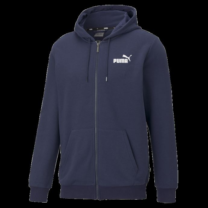 Puma Canada Peacoat Essentials Sweat à Capuche Zippé Pour Homme Avec Petit Logo
