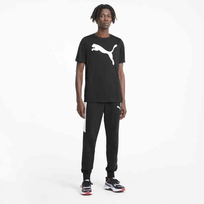 T-shirt Noir Puma Canada Active Avec Grand Logo Pour Hommes
