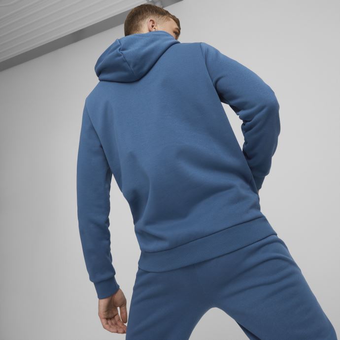 Sweat à Capuche Bleu Lac Essentials+ Big Logo Bicolore Pour Hommes Puma Canada