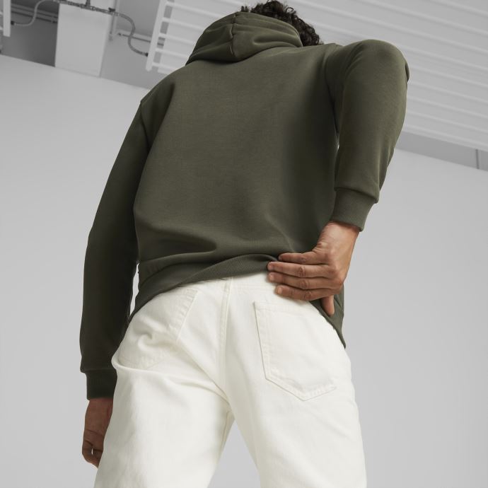 Forest Night Puma Canada Essentials+ Sweat à Capuche Bicolore Avec Gros Logo Pour Homme