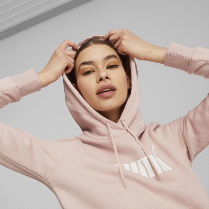 Sweat à Capuche Puma Canada Essentials Logo Fl Femme Quartz Rose