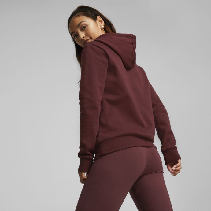 Chandail à Capuchon Aubergine Essentials Logo Fl Pour Femmes Puma Canada