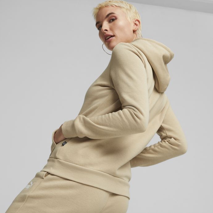 Sweat à Capuche Puma Canada Light Sand Essentials Logo Fl Pour Femme