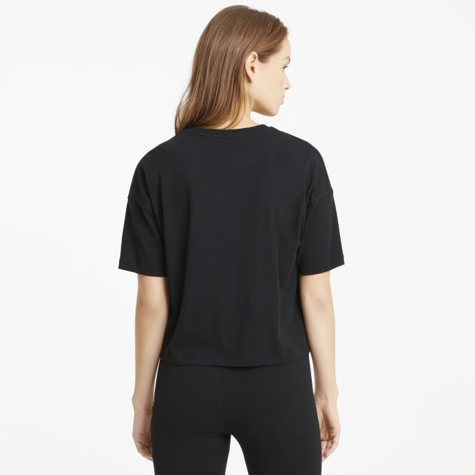 T-shirt Court Logo Essentials Noir Pour Femme Puma Canada