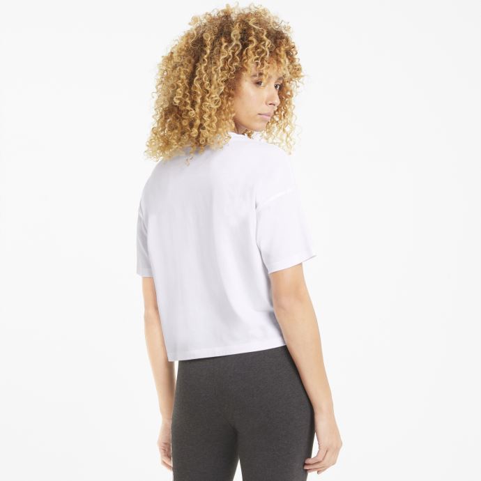 Puma Canada Essentials Logo T-shirt Court Femme Blanc