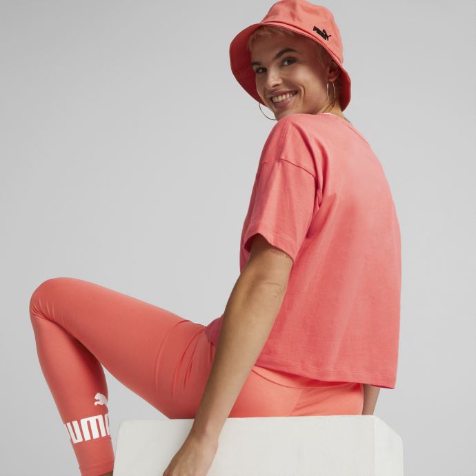 T-shirt Court Pour Femme Avec Logo Puma Canada Essentials Saumon