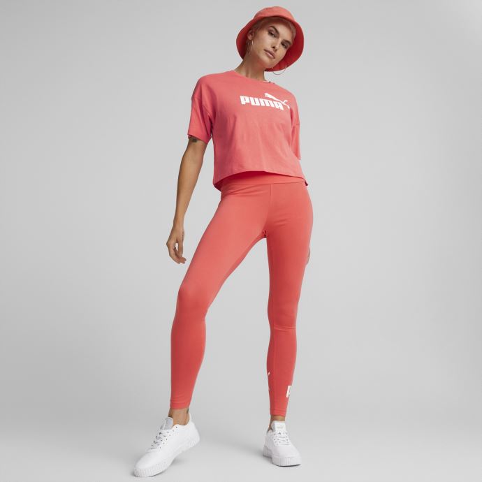 T-shirt Court Pour Femme Avec Logo Puma Canada Essentials Saumon
