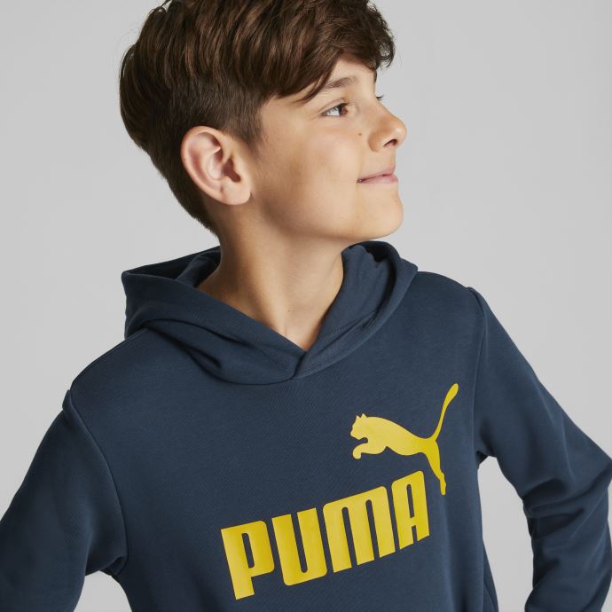 Sweat à Capuche Bleu Marine Essentials Gros Logo Pour Enfant Puma Canada
