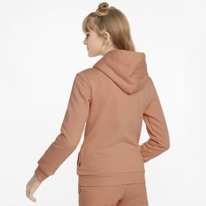 Sweat à Capuche Enfant Puma Canada Essentials Logo Pêche Rose