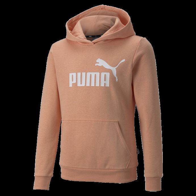 Sweat à Capuche Enfant Puma Canada Essentials Logo Pêche Rose
