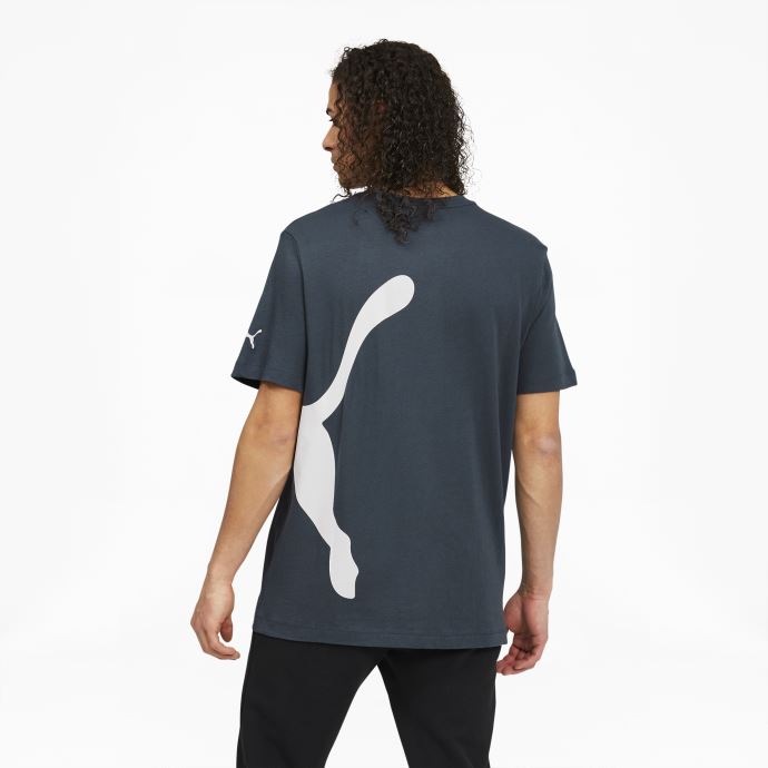 T-shirt Surdimensionné Avec Logo Pour Hommes Puma Canada Ardoise Foncée