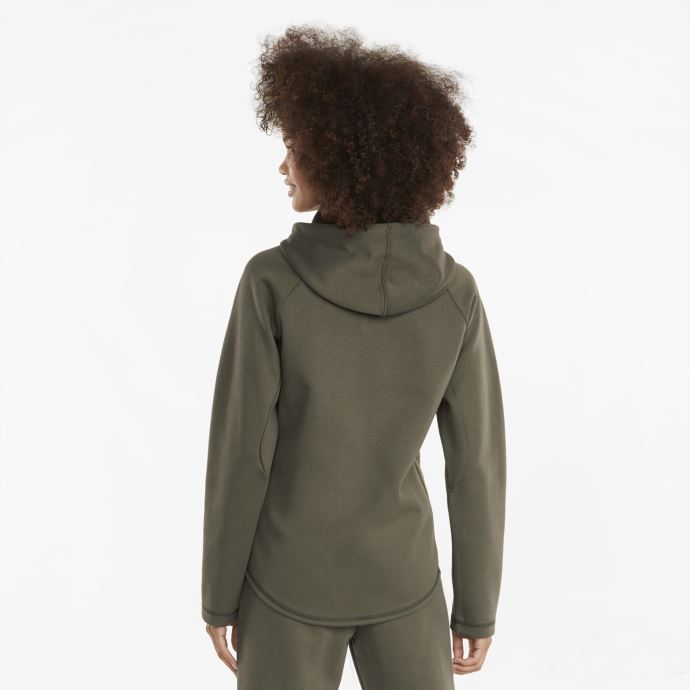 Sweat à Capuche Zippé Intégral Puma Canada Evostripe Feuille De Raisin Pour Femme