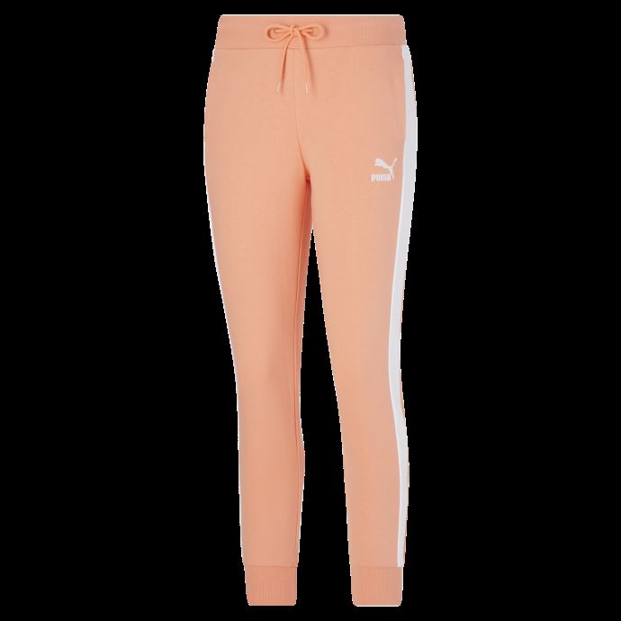 Puma Canada Pantalon De Survêtement Iconique T7 Rose Pêche-blanc Pour Femme

